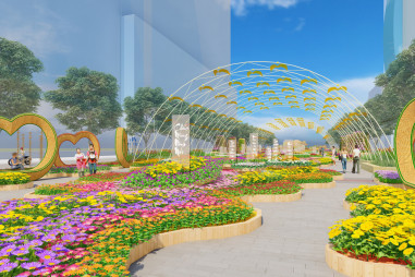 Chiêm ngưỡng thiết kế ấn tượng và đón khởi đầu mới trên đường hoa Nguyễn Huệ Tết 2022