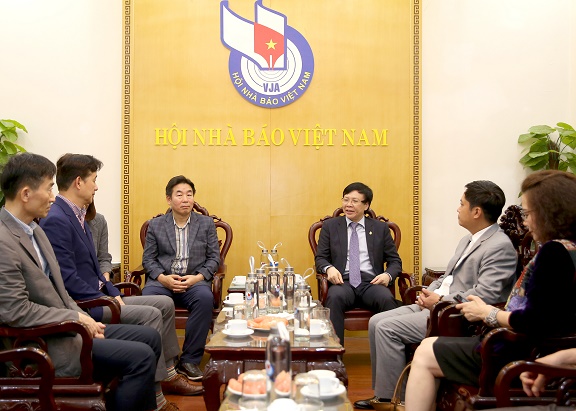 Hội Nhà báo Việt Nam tiếp đoàn đại biểu Hội Nhà báo Hàn Quốc