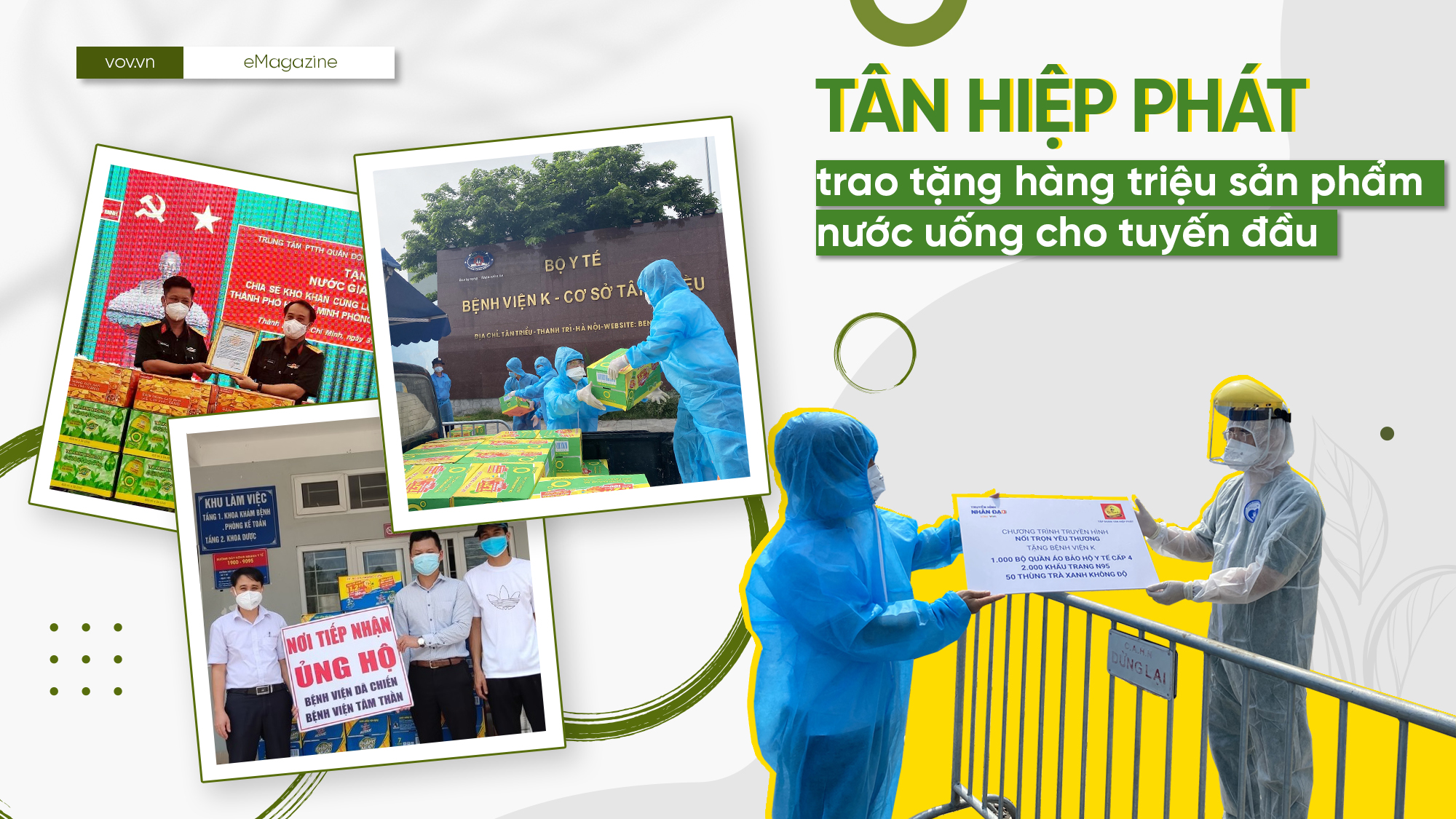 Tân Hiệp Phát trao tặng hàng triệu sản phẩm nước uống cho tuyến đầu