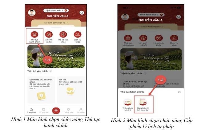 Hà Nội triển khai thí điểm thủ tục cấp phiếu lý lịch tư pháp trên VNeID