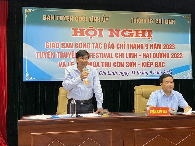 Tổ chức Festival Chí Linh - Hải Dương cùng với lễ hội mùa thu Côn Sơn - Kiếp Bạc năm 2023